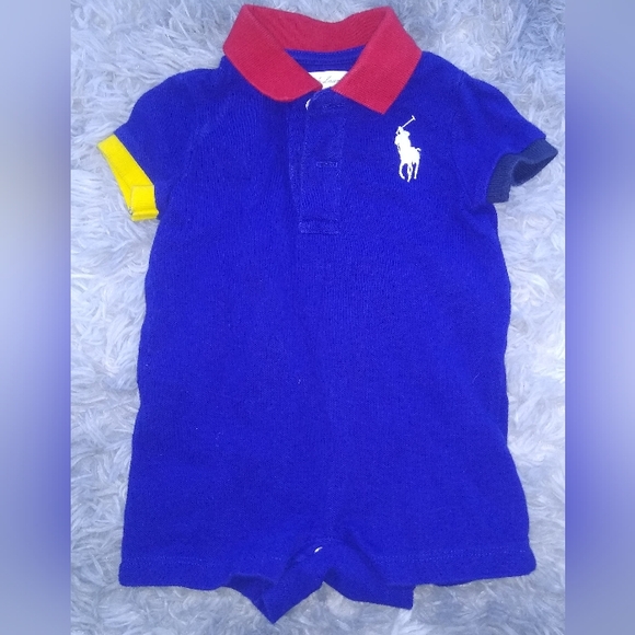 Polo Ralph Lauren Other - Polo by Ralph Lauren Blue Toddler Romper